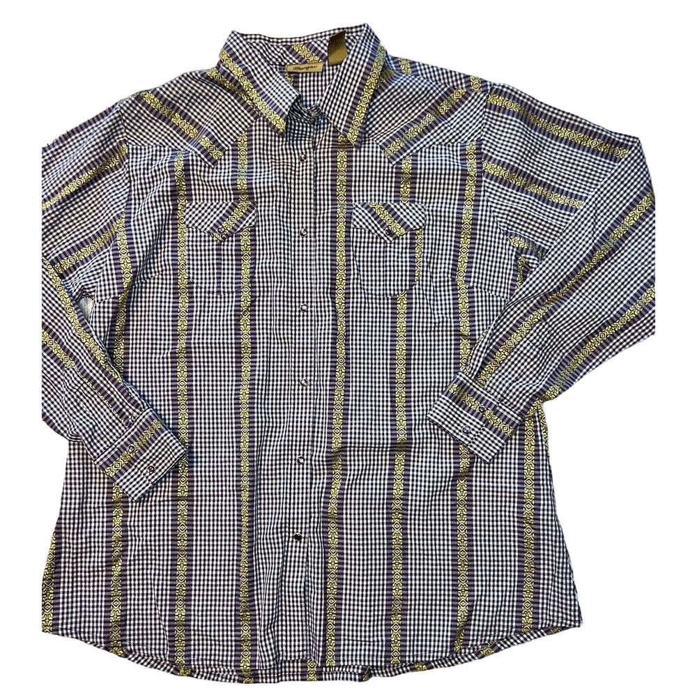 Wrangler womens shirt size XXL EUC purple and gold